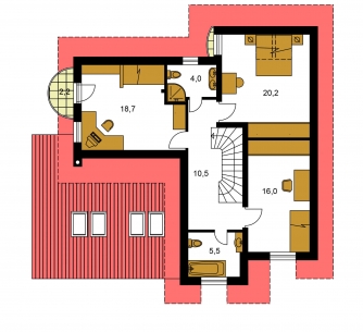 Mirror image | Floor plan of second floor - PREMIUM 220